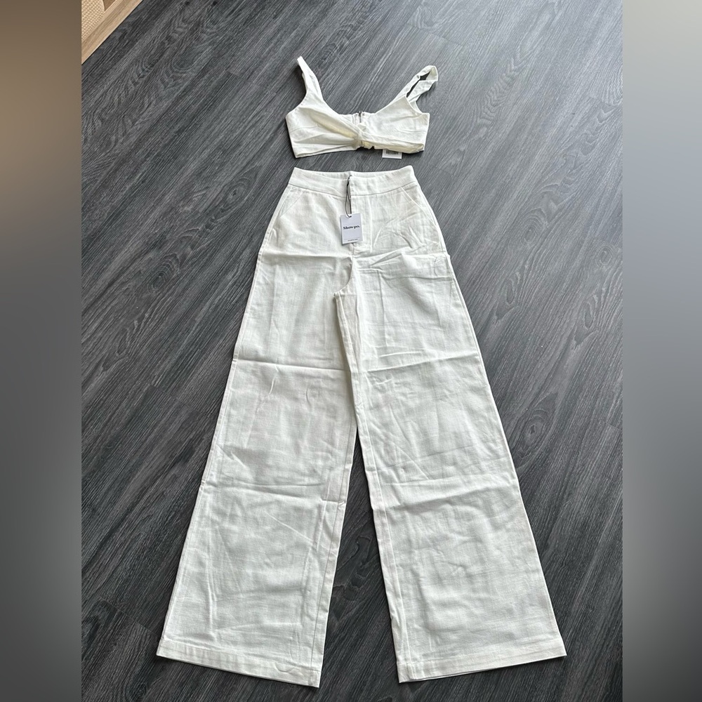 Cream pant set